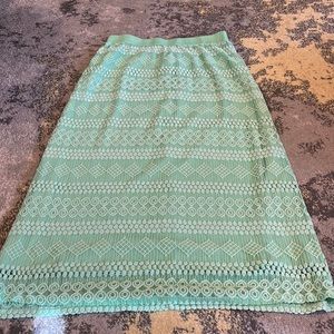 Sea foam Green Lace Skirt 14/16W